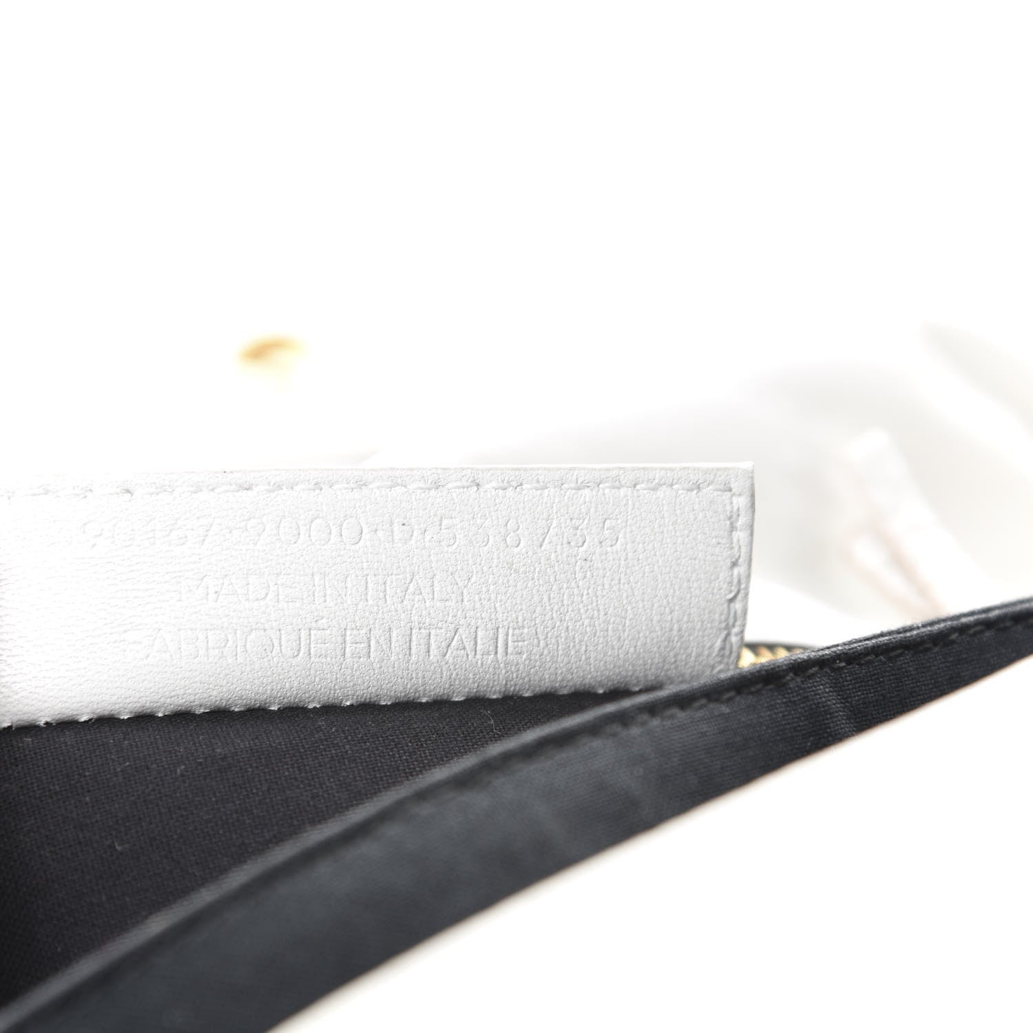 Balenciaga Chevre Gold Metallic Edge Hardware Envelope Clutch White 9 of 10