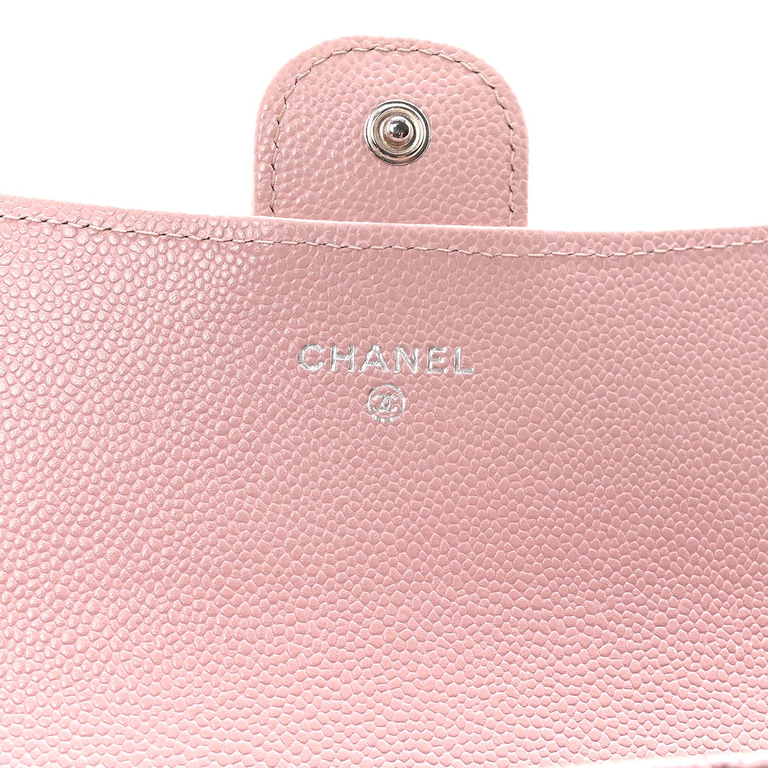Chanel Caviar Quilted Large Gusset Flap Wallet Light Pink 6 of 9