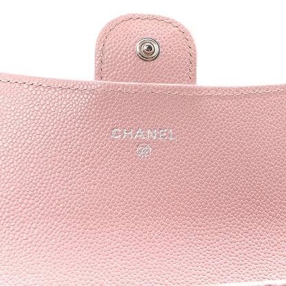 Chanel Caviar Quilted Large Gusset Flap Wallet Light Pink 6 of 9