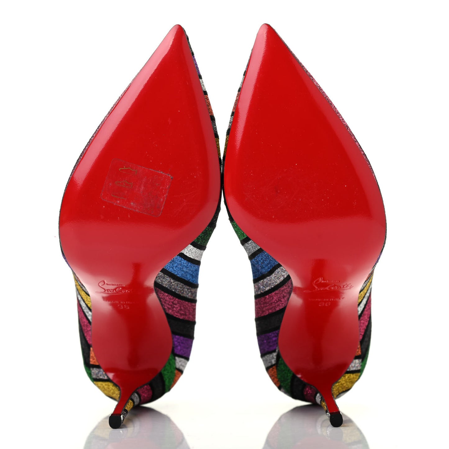 Suede Stripy Glitter Pigalle Follies 100 Pumps 36 Multicolor