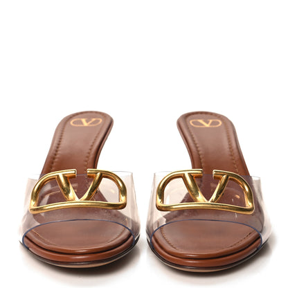 Valentino Garavani PVC Calfskin VLogo 80mm Mules 40 Brown 2 of 8