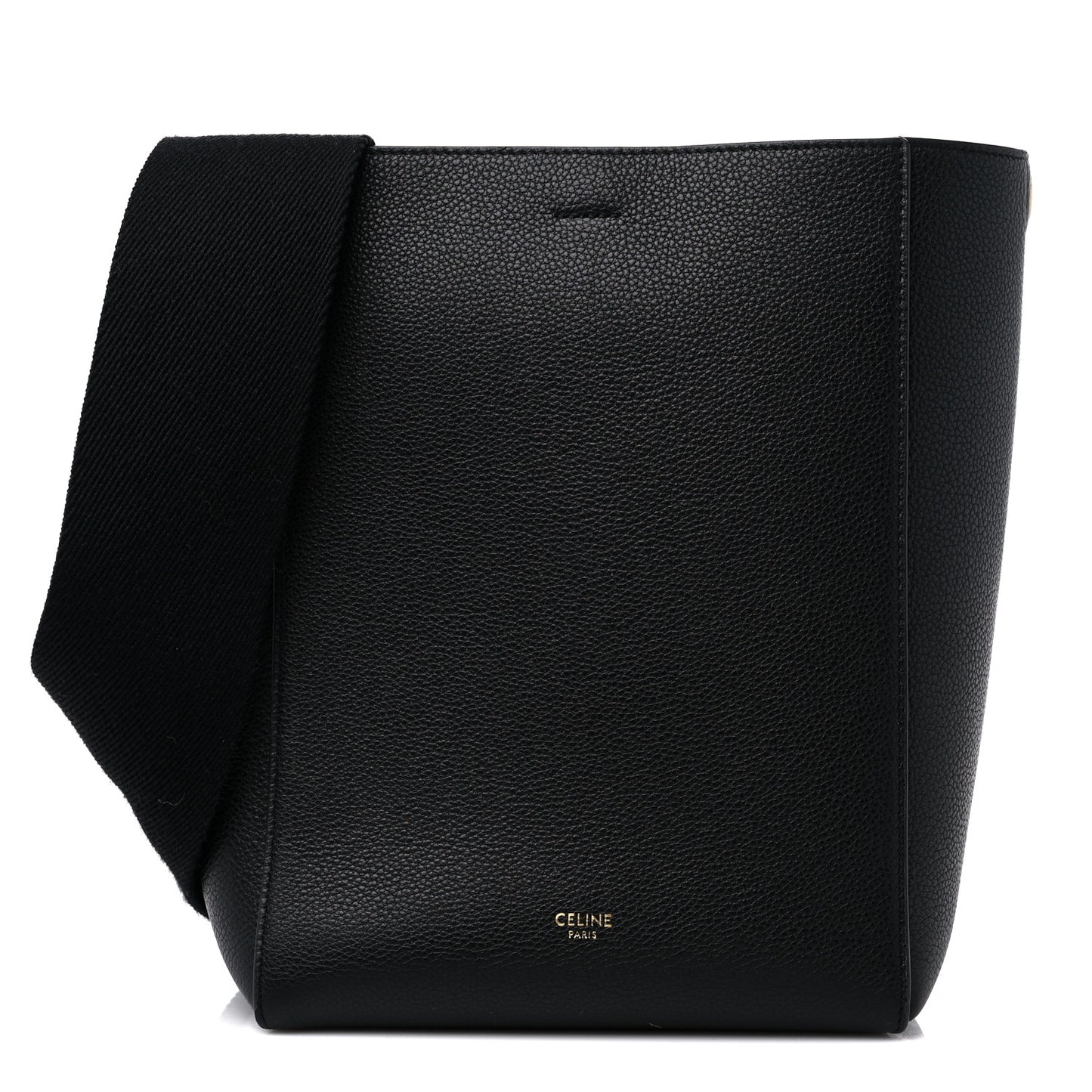 Soft Grained Calfskin Small Sangle Bucket Bag Black