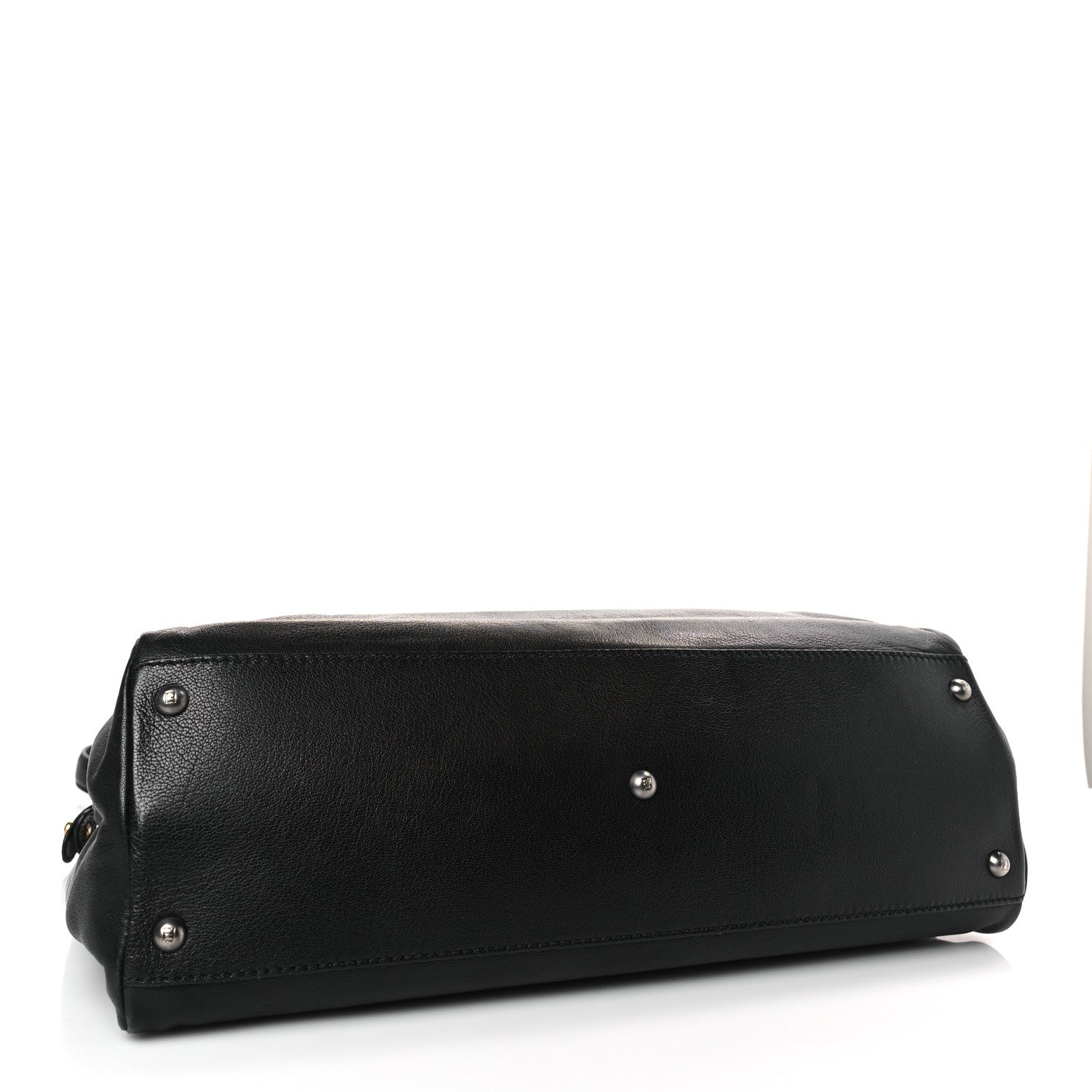 Fendi Goatskin Large Peekaboo Iconic Satchel Black Lampone 4 of 10