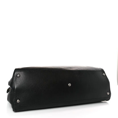 Fendi Goatskin Large Peekaboo Iconic Satchel Black Lampone 4 of 10