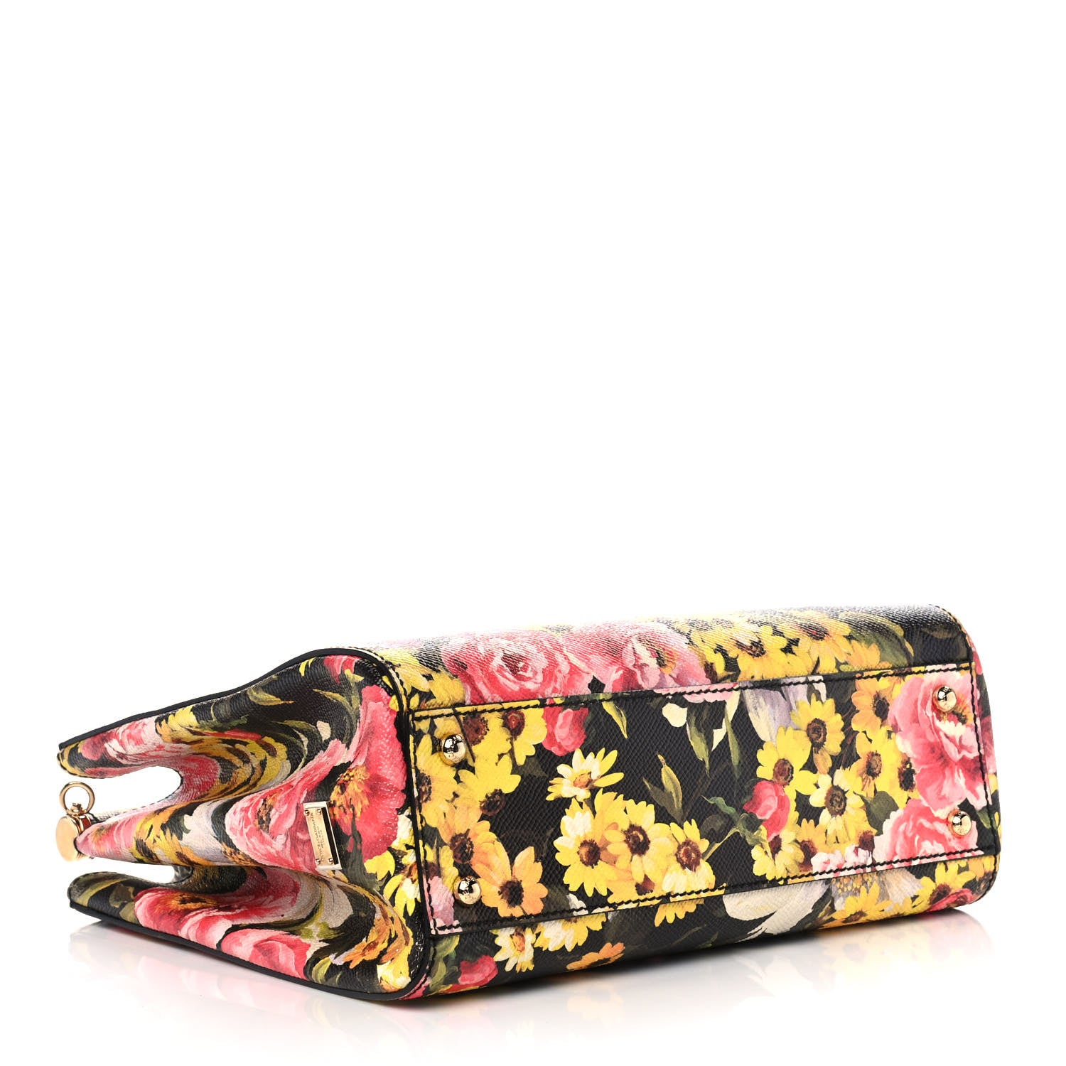 Dolce & Gabbana Dauphine Floral Print Miss Sicily Satchel Peony Margherita 4 of 9