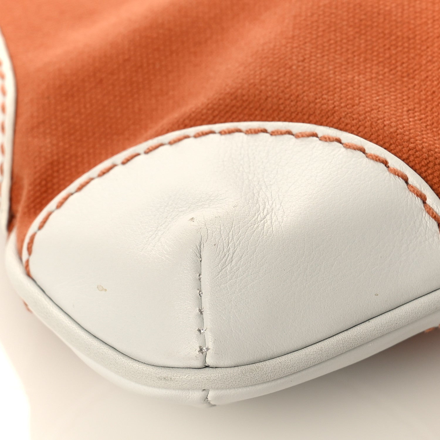 Chanel Lambskin Canvas CC Olsen Chain Small Shoulder Bag White Orange 8 of 9