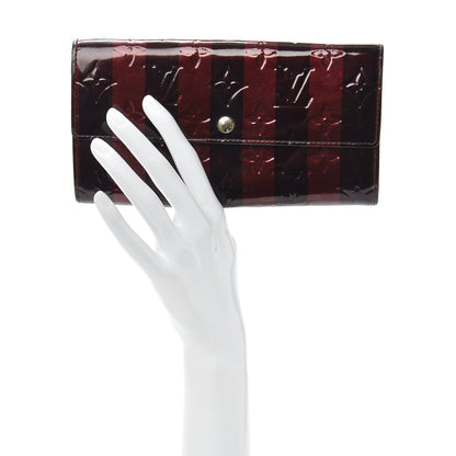 Louis Vuitton Vernis Rayures Sarah Wallet Amarante 2 of 6
