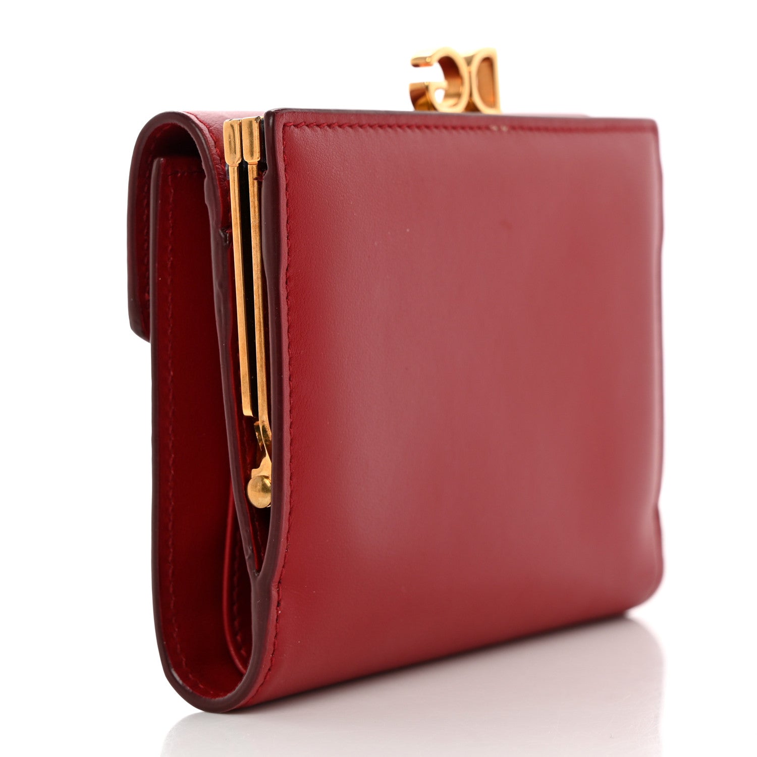 Dolce & Gabbana Smooth Calfskin Devotion Clutch Wallet Poppy Red 3 of 9
