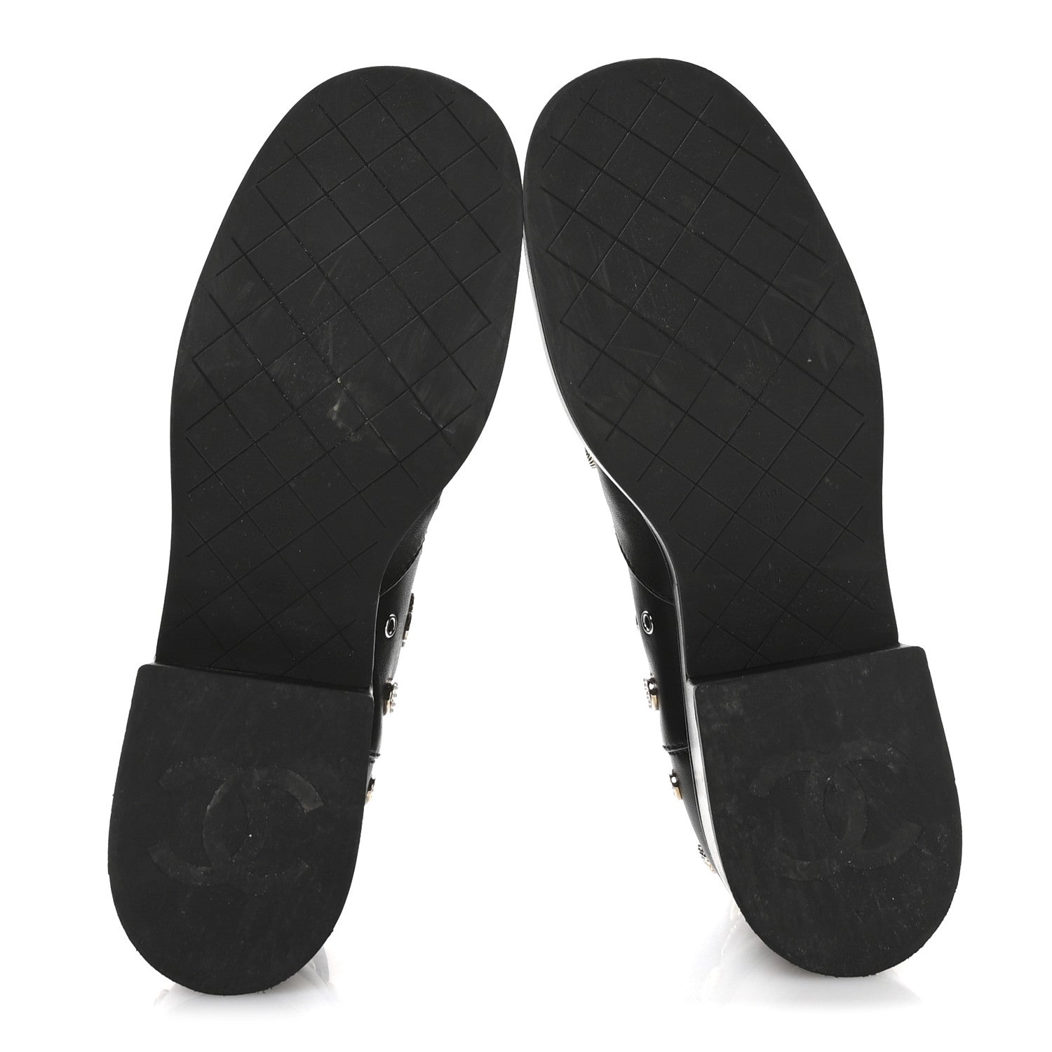 Chanel Lambskin Riveted Cap Toe Short Boots 40.5 Black 6 of 8