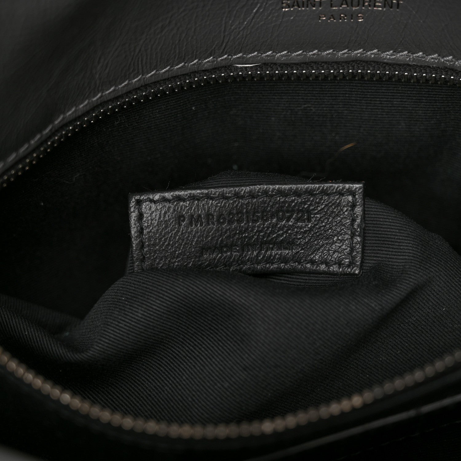 Saint Laurent Crinkled Calfskin Matelasse Monogram Medium Niki Chain Satchel Storm 6 of 10
