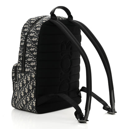 Christian Dior Oblique Calfskin Rider Backpack Beige Black 3 of 10