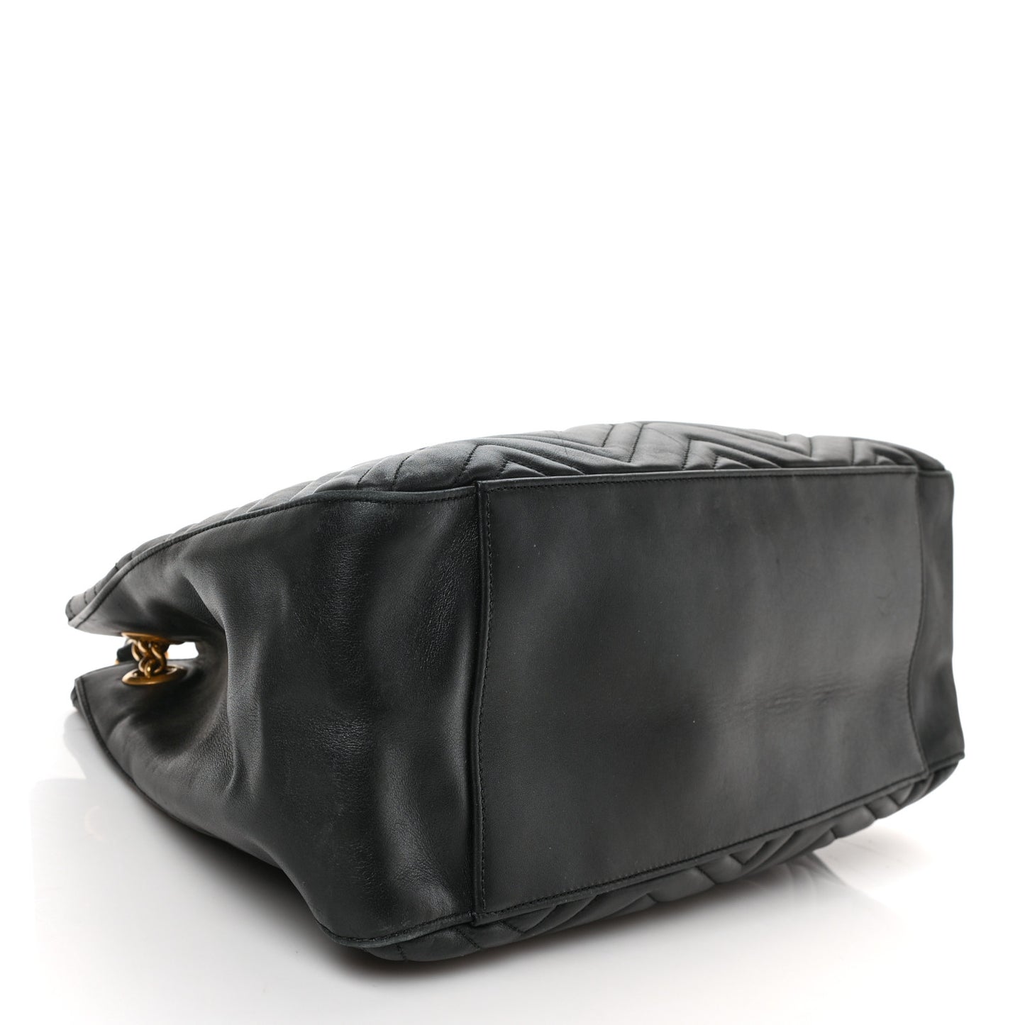 Calfskin Matelasse Medium GG Marmont Shoulder Tote Bag Black