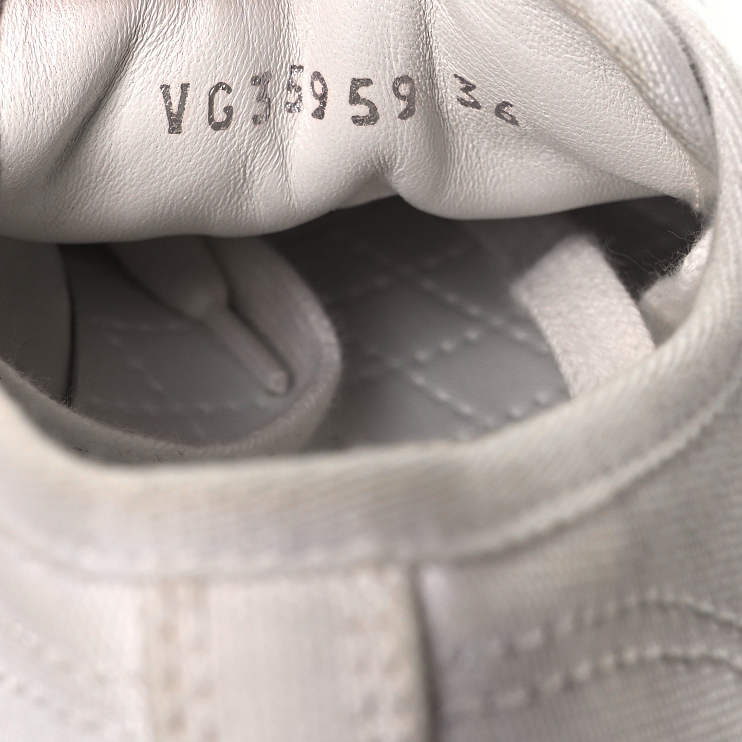 Fabric Low Top Sneakers 36 White