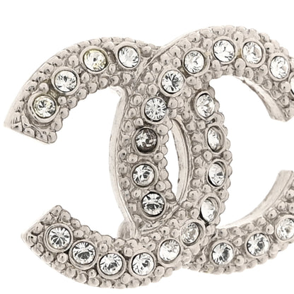 Chanel Crystal CC Coco Flapper Earrings Silver 5 of 6