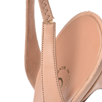 Chanel Lambskin Logo Slingback Sandals 39.5 Beige 8 of 8