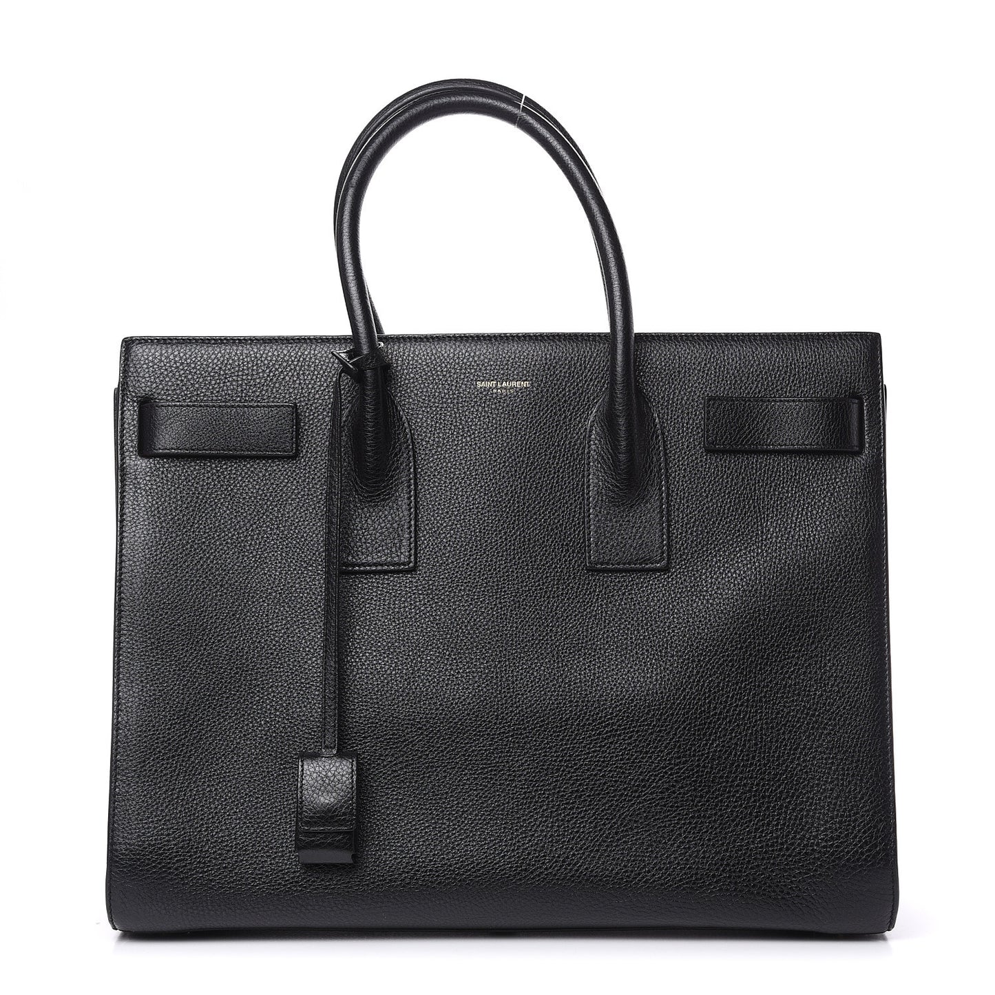 Grained Calfskin Large Sac De Jour Carryall Black
