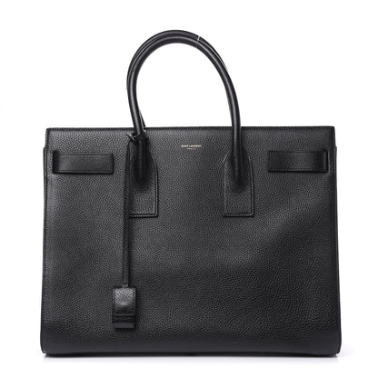 Saint Laurent Grained Calfskin Large Sac De Jour Carryall Black 1 of 13
