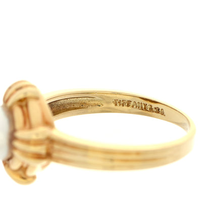 Tiffany 18K Yellow Gold Akoya Pearl 6mm Ring 51 5.75 5 of 6