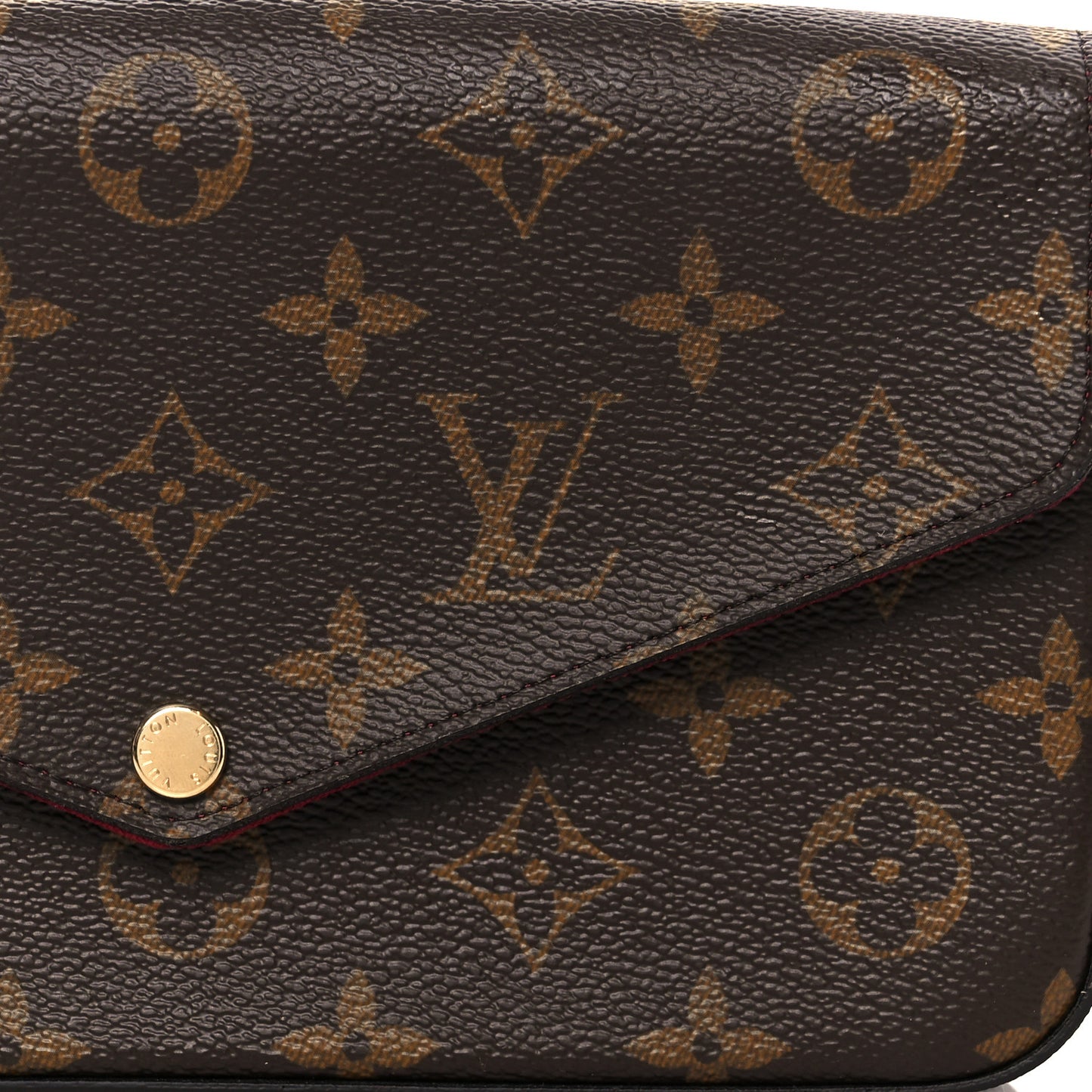 Monogram Pochette Felicie Chain Wallet Fuchsia