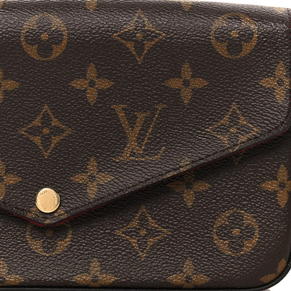 Louis Vuitton Monogram Pochette Felicie Chain Wallet Fuchsia 8 of 11