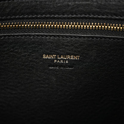 Saint Laurent Suede Calfskin Medium Monogram Cabas Black 6 of 13