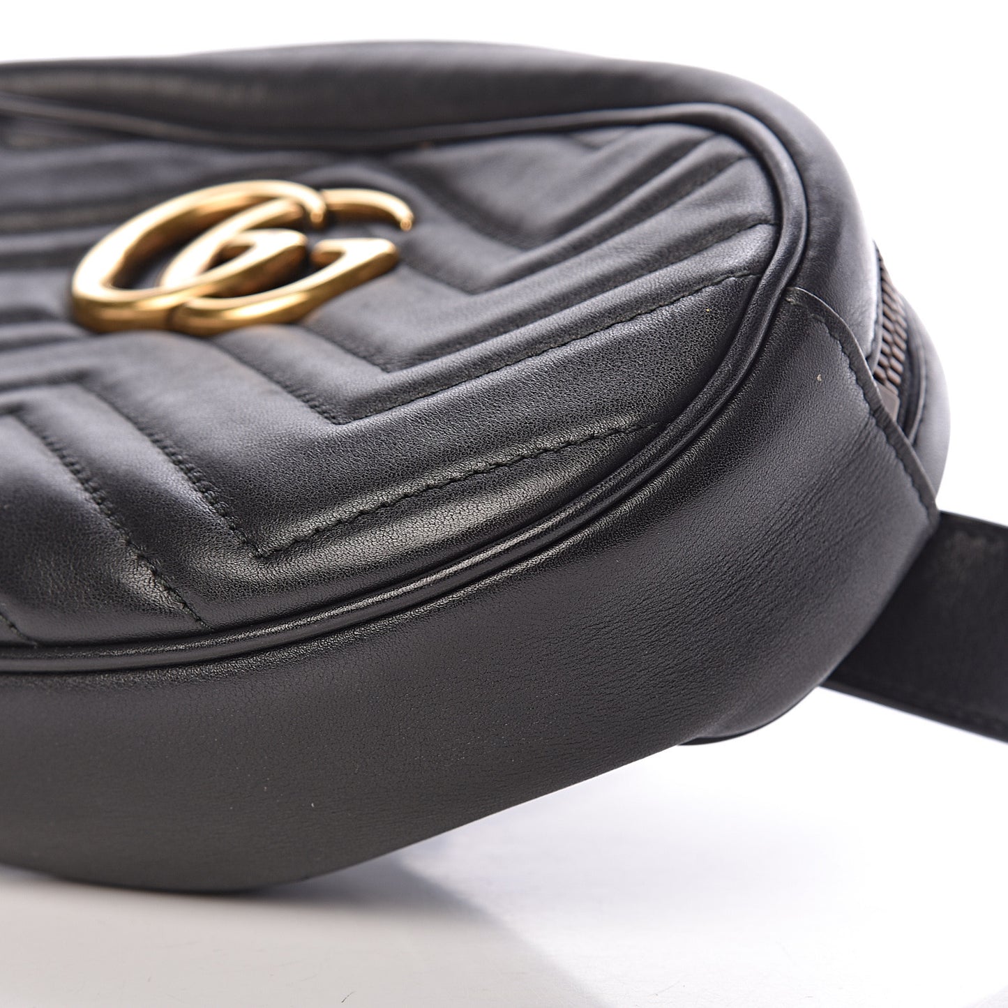 Calfskin Matelasse GG Marmont Belt Bag 85 34 Black
