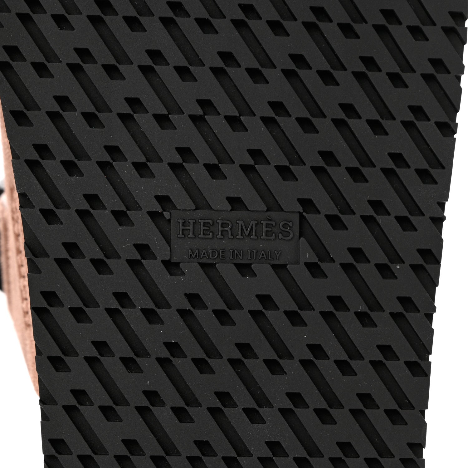 Hermes Suede Goatskin Womens Chypre Sandals 38 Rose Perle Black 6 of 9