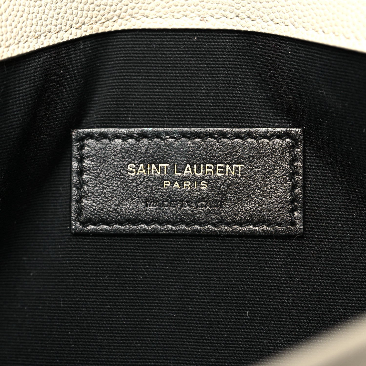 Saint Laurent Grain De Poudre Uptown Pouch Blanc Vintage 6 of 12