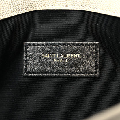 Saint Laurent Grain De Poudre Uptown Pouch Blanc Vintage 6 of 12