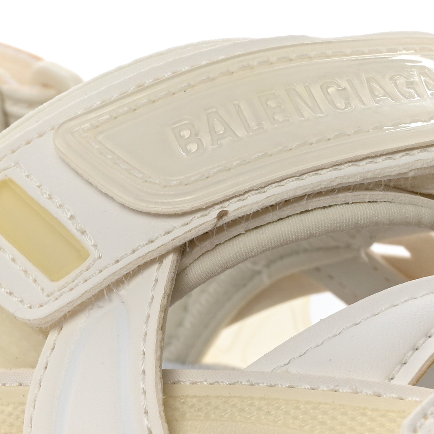 Balenciaga Neoprene Rubber Clear Sole Womens Track Sandals 39 White 12 of 13