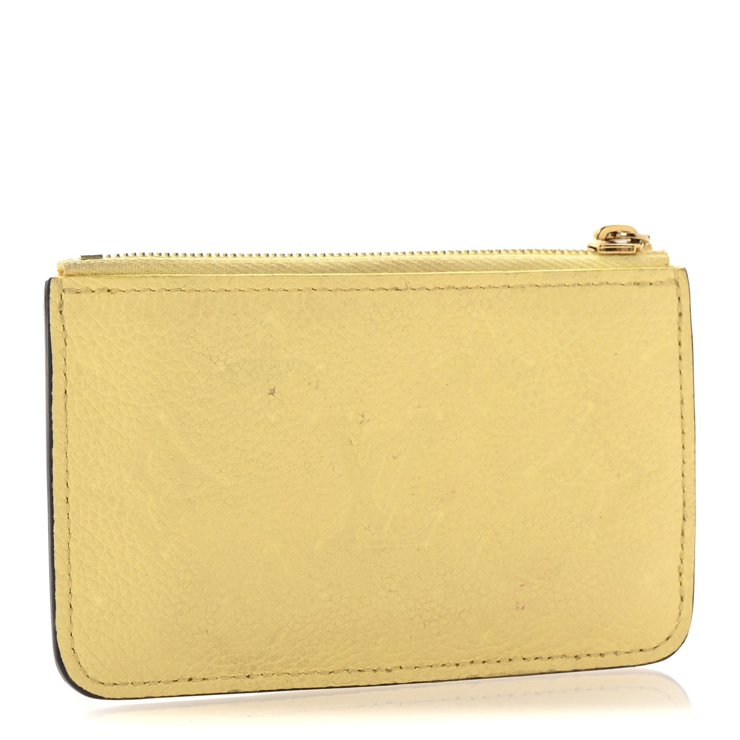 Empreinte Monogram Zipped Romy Card Holder Jaune