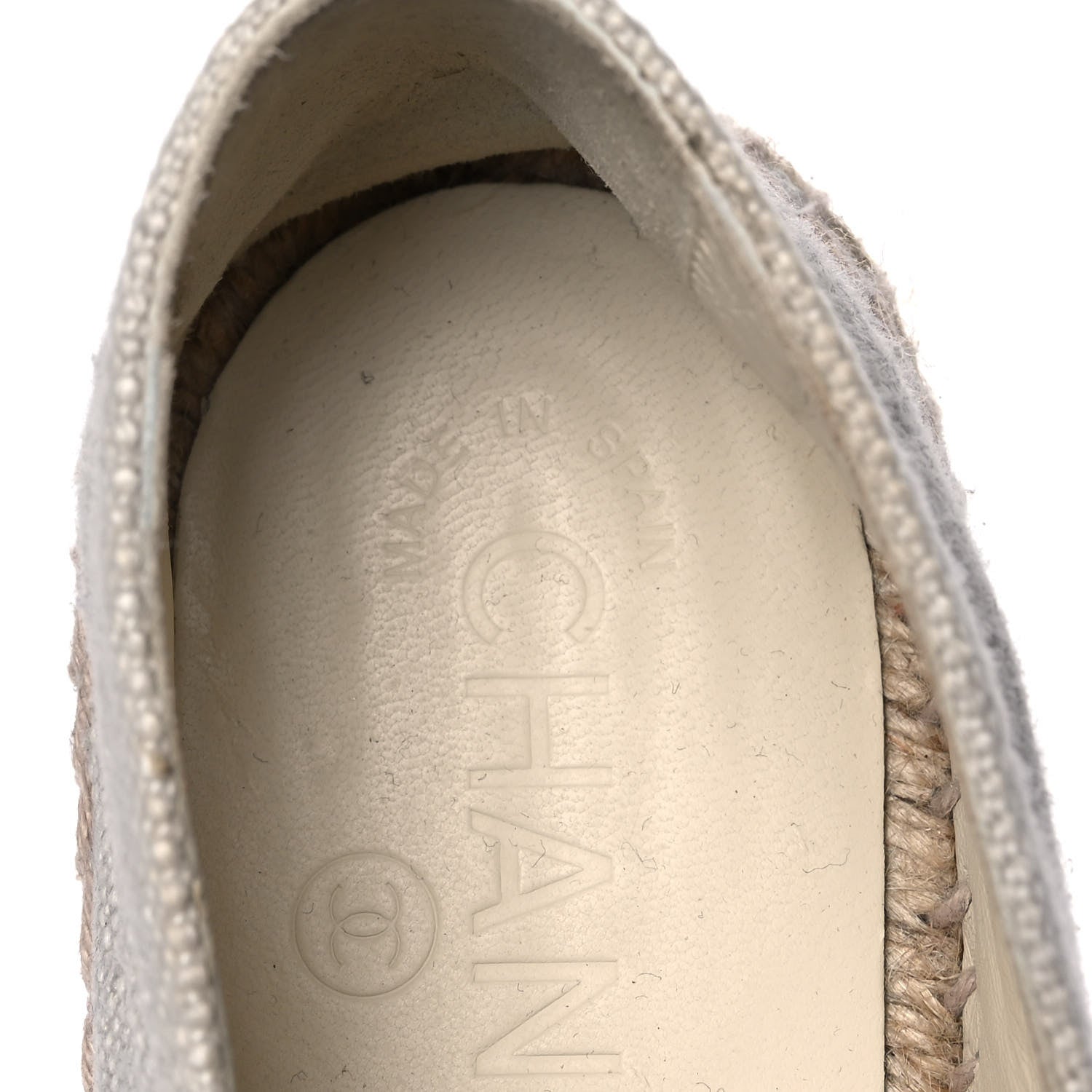 Chanel Canvas Velvet CC Espadrilles 39 Beige Black 9 of 12