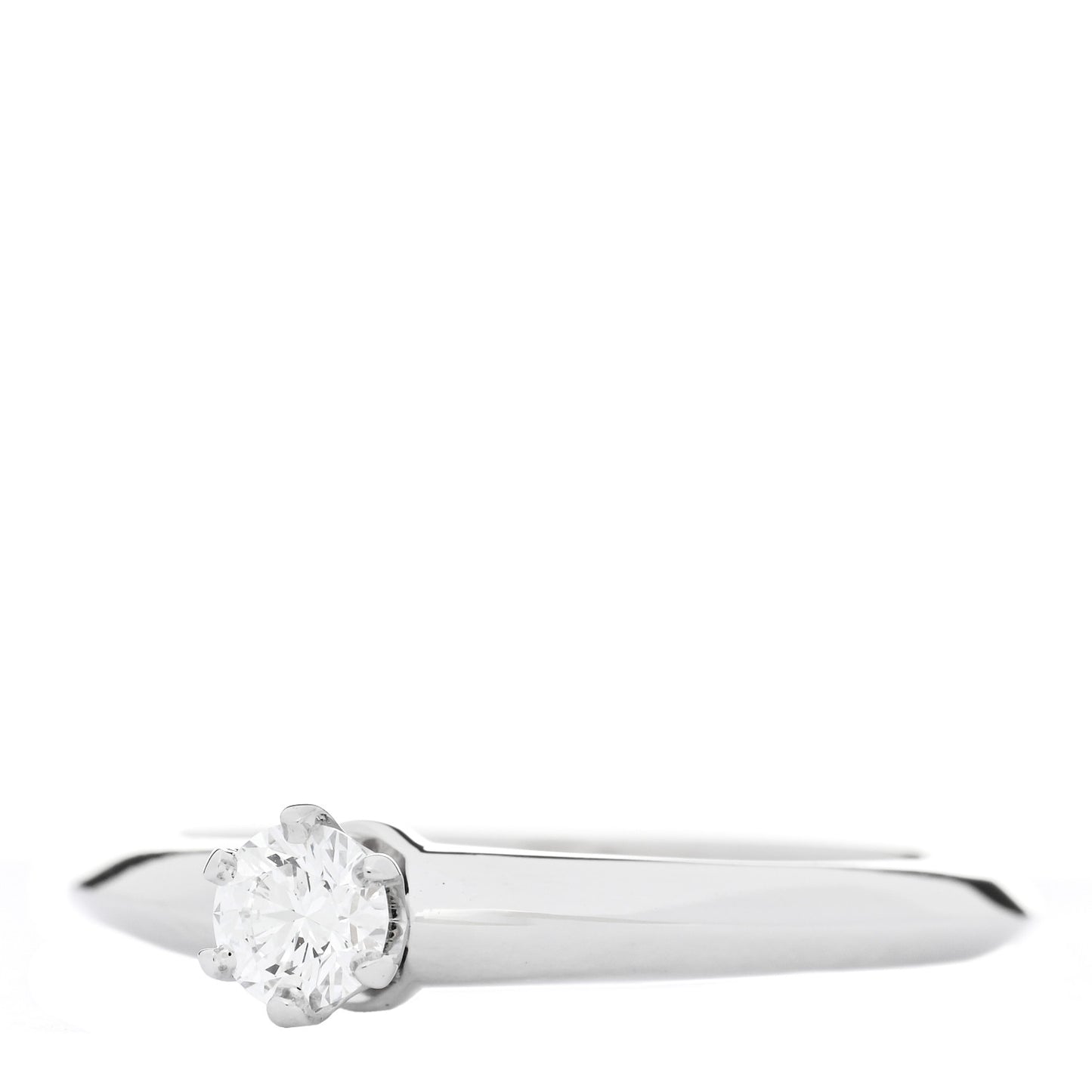 Platinum Diamond .19ct Solitaire Engagement Ring 49 5