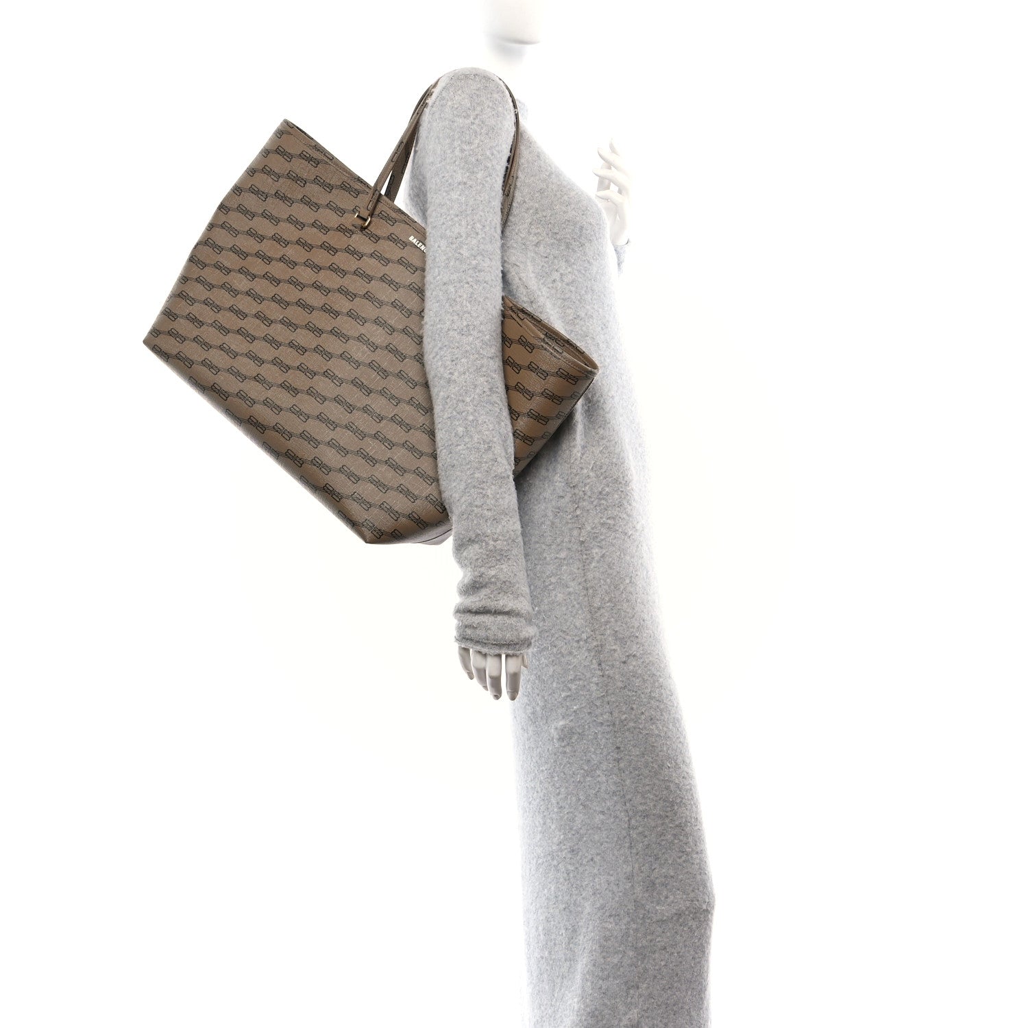 Balenciaga Coated Canvas BB Monogram Large Signature East West Shopper Bag Beige Brown 2 of 10