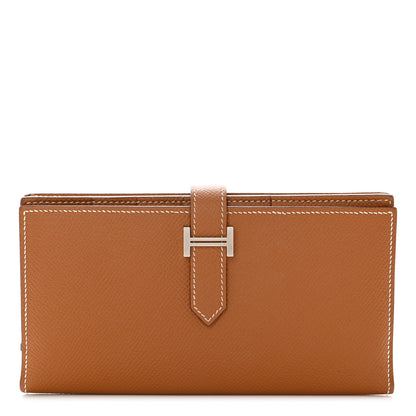 Hermes Epsom Bearn Gusset Wallet Gold 1 of 6