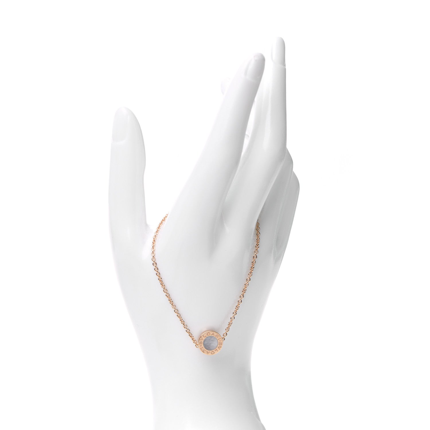 Bulgari 18K Rose Gold Mother of Pearl Carnelian BVLGARI BVLGARI Chain Bracelet 4 of 10