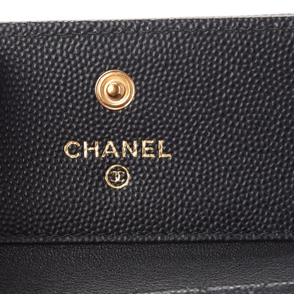Chanel Caviar Quilted Compact Boy Wallet Black 5 of 9