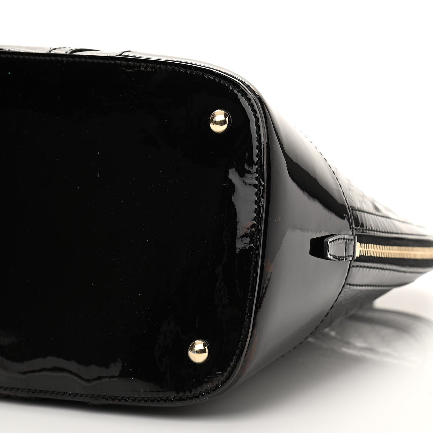 Patent Microguccissima Large Nice Top Handle Dome Bag Black