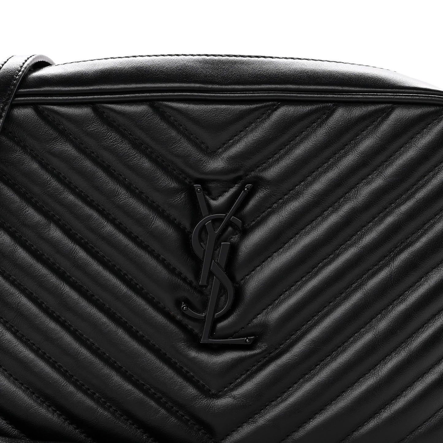 Calfskin Matelasse Monogram Lou Camera Bag Black