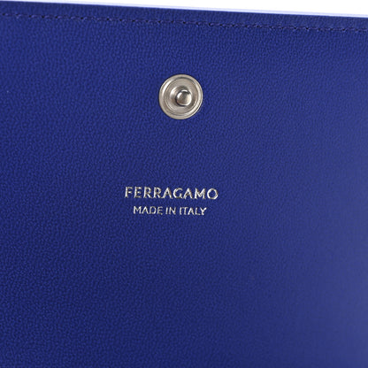 Salvatore Ferragamo Smooth Airbrushed Calfskin Micro Pouch Lime Lapis 6 of 11