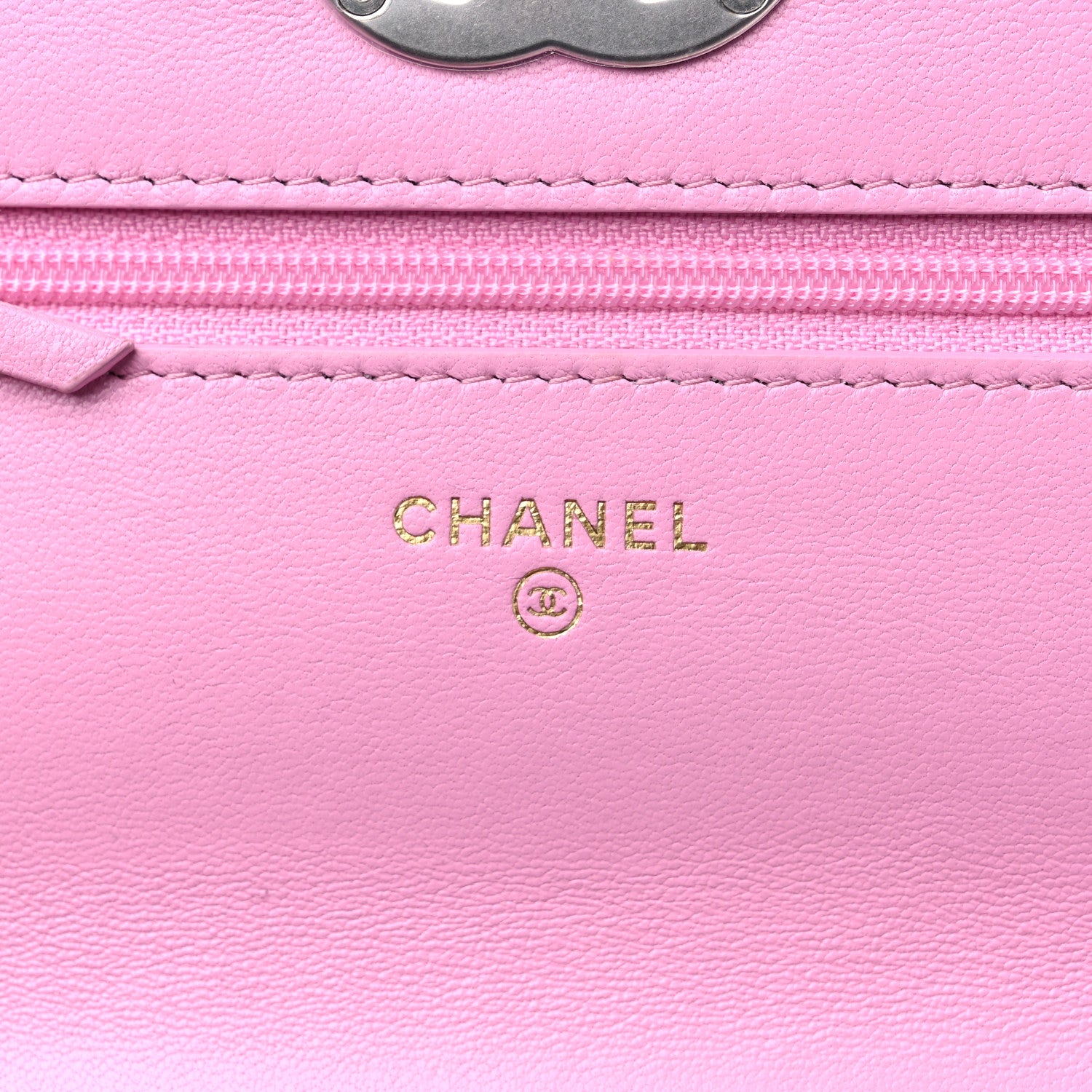 Chanel Lambskin Quilted Chanel 19 Wallet On Chain WOC Pink 6 of 11