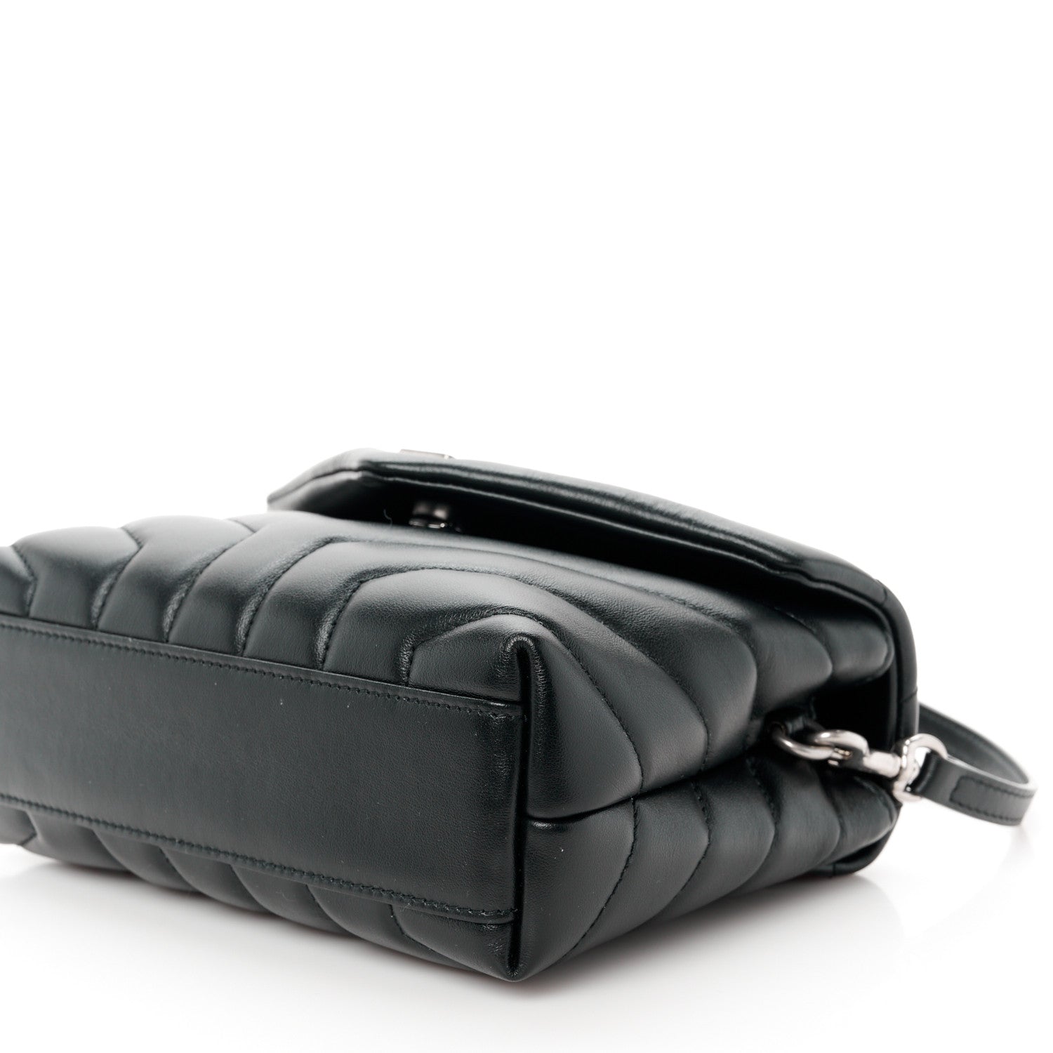 Saint Laurent Calfskin Y Quilted Monogram Toy Loulou Crossbody Bag Black 11 of 11
