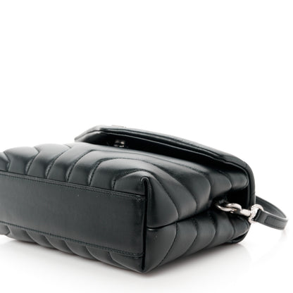 Saint Laurent Calfskin Y Quilted Monogram Toy Loulou Crossbody Bag Black 11 of 11