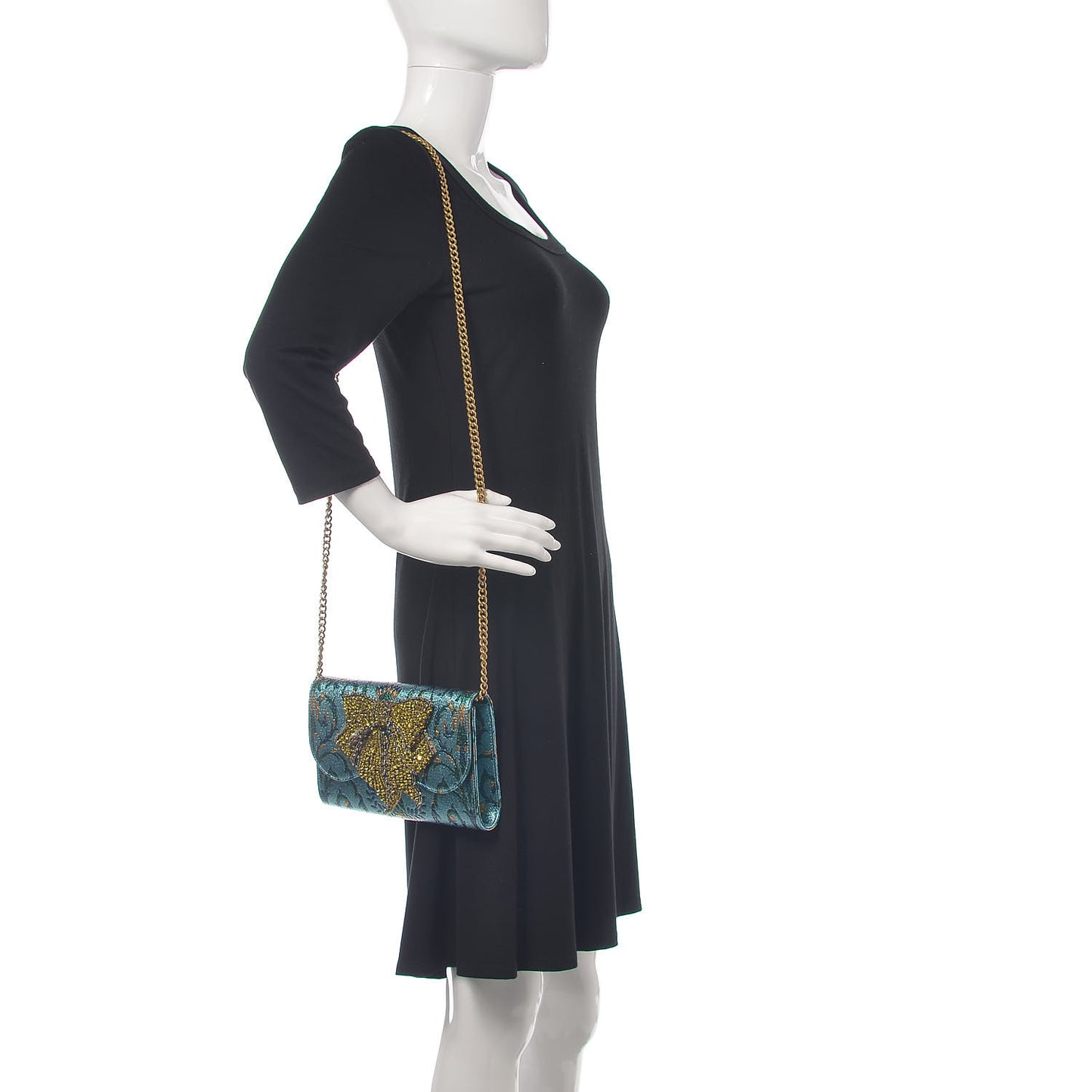 Brocade Broadway Clutch Bag Azure