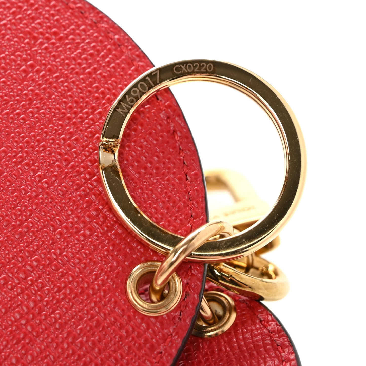 Denim Damier Monogram Patchwork Bag Charm Key Holder