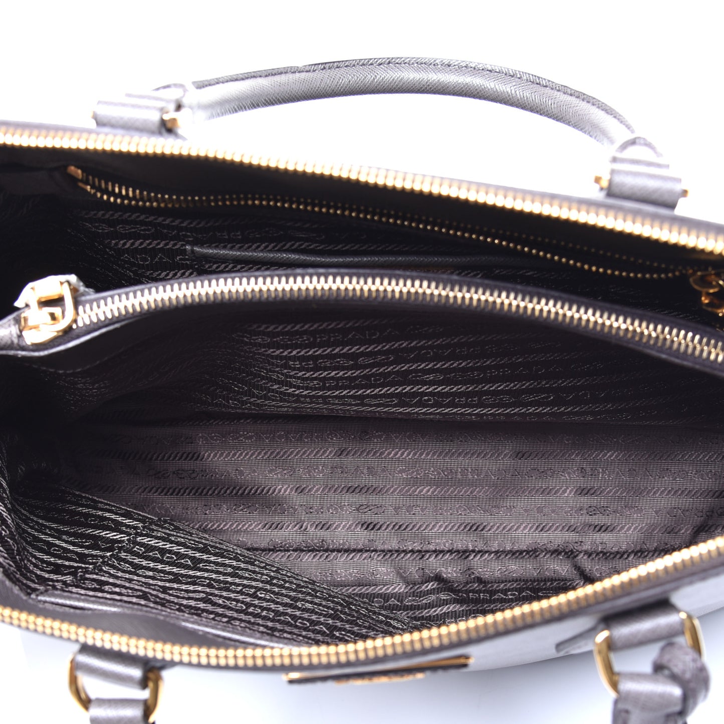 Saffiano Lux Large Promenade Tote Grafite