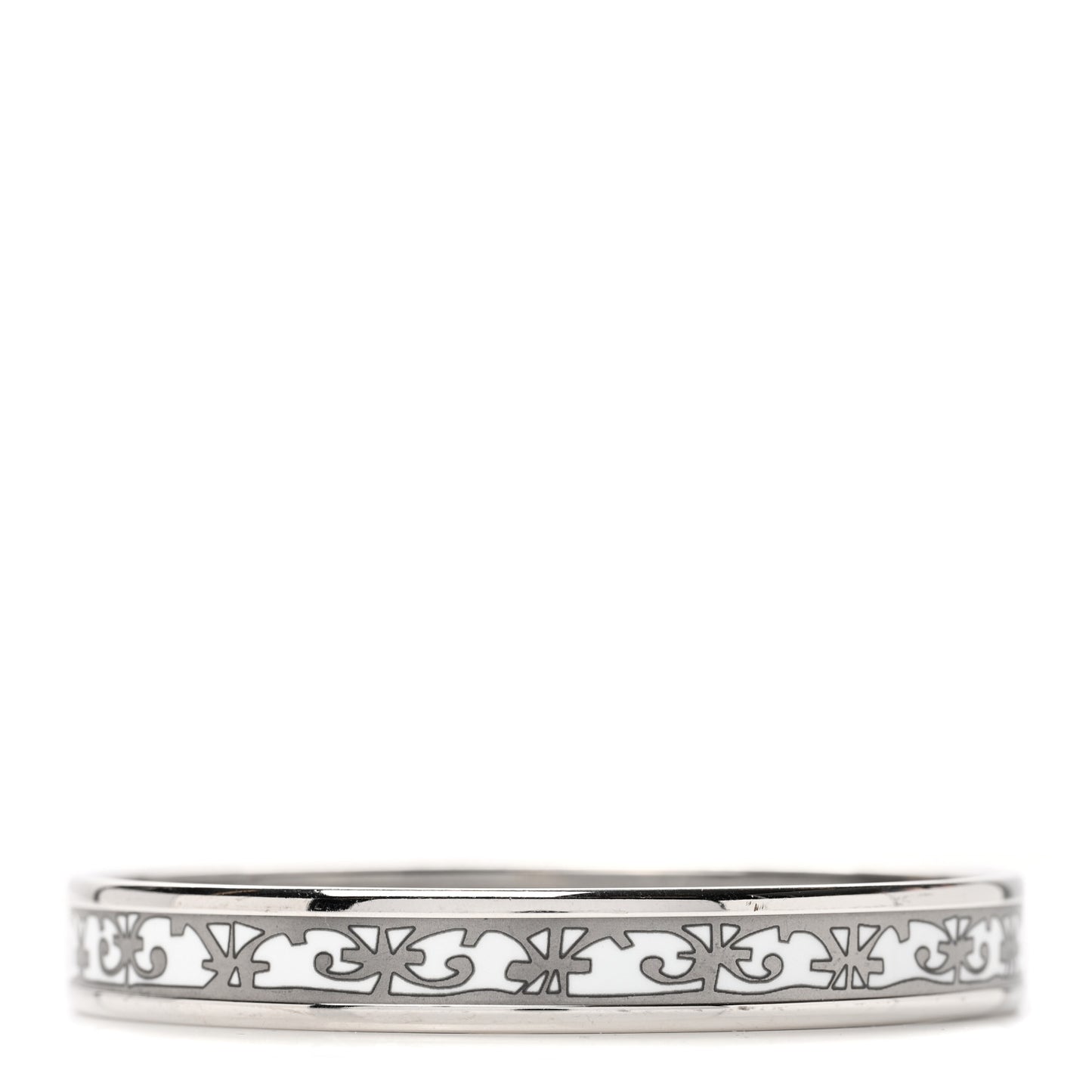 Enamel Printed Narrow Balcons Du Guadalquivir Bracelet 65 Platine