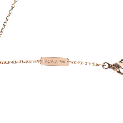 Van Cleef & Arpels 18K Rose Gold Gray Mother of Pearl Vintage Alhambra Pendant Necklace 6 of 7