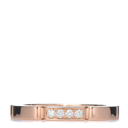 Cartier 18K Pink Gold Diamond Maillon Panthere Wedding Band Ring 50 5.25 1 of 5