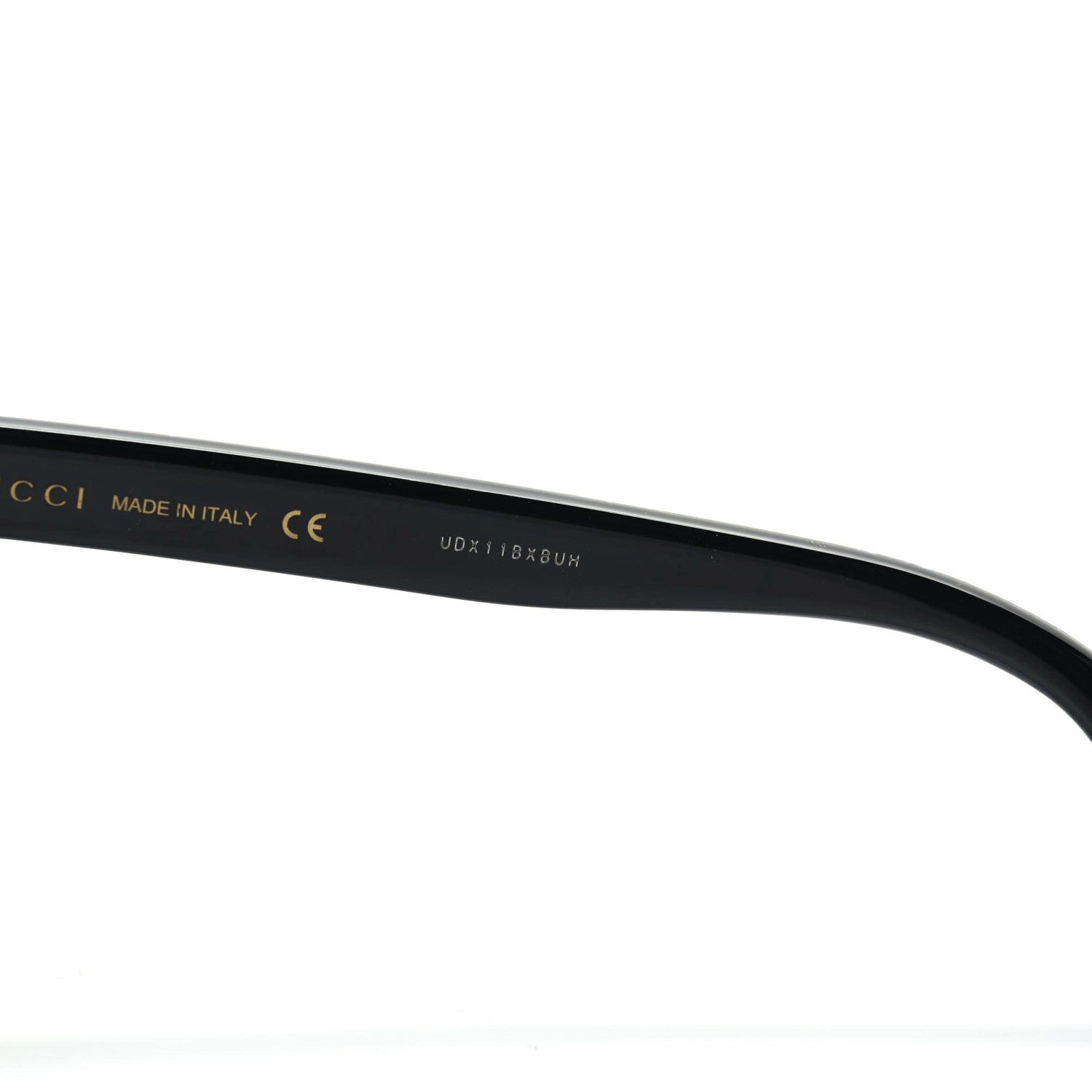 Gucci Glitter Acetate Cat Eye Sunglasses GG0325SA Black Yellow 7 of 8